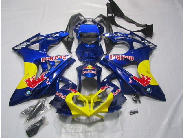 BMW S1000RR 2009-2014 Motorrad Verkleidungen - Gelb Blau Red Bull
