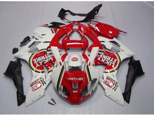 BMW S1000RR 2009-2014 Motorrad Verkleidungen - Rot Weiß Lucky Strike BMW S1000RR 2009-2014 Motorrad Verkleidungen - Rot Weiß Lucky Strike