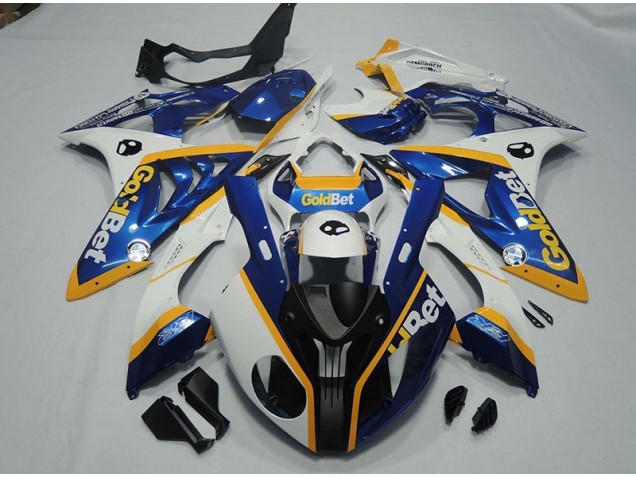 BMW S1000RR 2009-2014 Motorrad Verkleidungen - Schwarz Blau Weiß GoldBet BMW S1000RR 2009-2014 Motorrad Verkleidungen - Schwarz Blau Weiß GoldBet