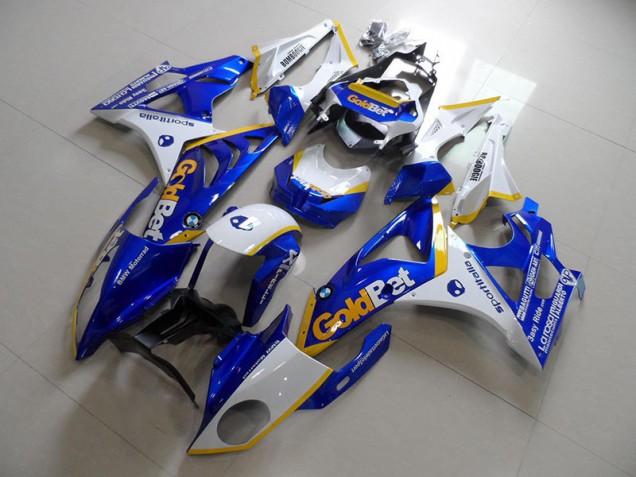 BMW S1000RR 2009-2014 Motorrad Vollverkleidung - Blau Weiße GoldBet BMW S1000RR 2009-2014 Motorrad Vollverkleidung - Blau Weiße GoldBet