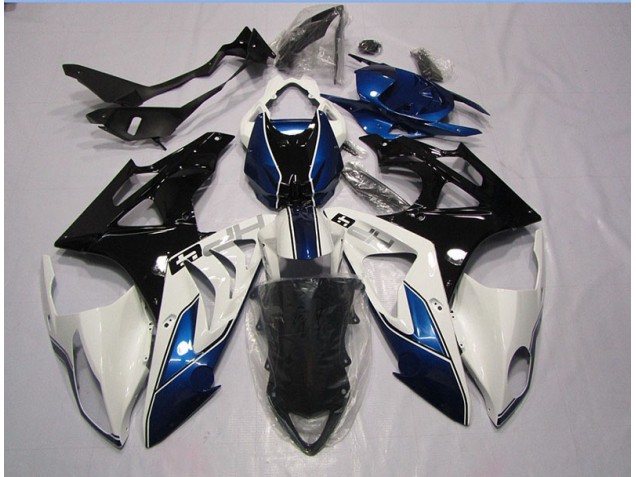BMW S1000RR 2009-2014 Motorrad Vollverkleidung - Weiß Blau BMW S1000RR 2009-2014 Motorrad Vollverkleidung - Weiß Blau