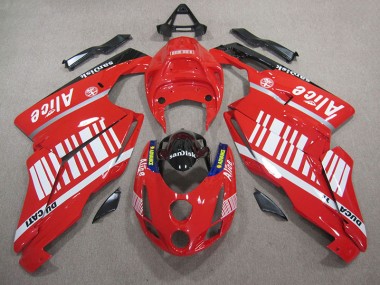 Ducati 749 2005-2006 Motorrad Verkleidungen - Rot Weiß Alice SUndisk