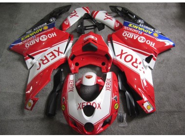 Ducati 749 2005-2006 Motorrad Verkleidungen - Rot Weiß Xerox