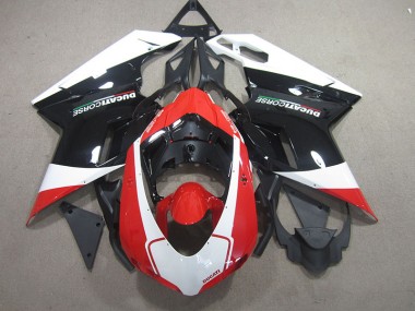 Ducati 848 2007-2014 Motorrad Verkleidungen - Schwarz Rote Weiß
