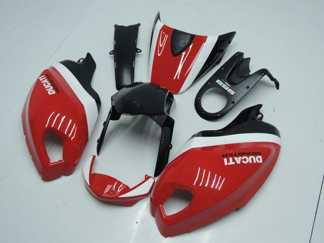 Ducati Monster 696 2008-2012 Motorrad Verkleidung - Schwarz Rot Monster Ducati Monster 696 2008-2012 Motorrad Verkleidung - Schwarz Rot Monster