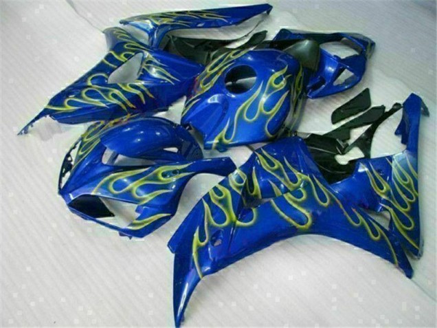 Honda CBR 1000 RR 2006-2007 Motorrad Verkleidungen - Gelb Flamme Blau Honda CBR 1000 RR 2006-2007 Motorrad Verkleidungen - Gelb Flamme Blau