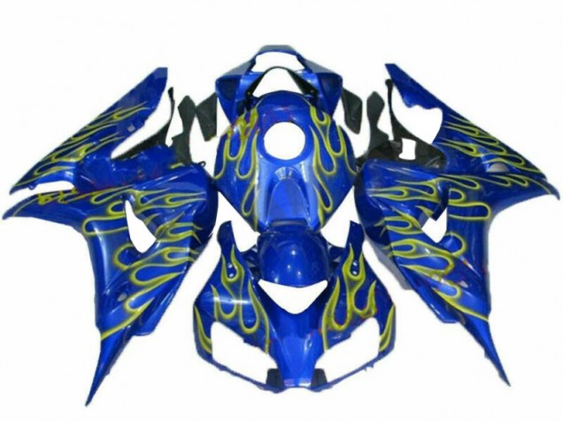Honda CBR 1000 RR 2006-2007 Motorrad Verkleidungen - Gelb Flamme Blau Honda CBR 1000 RR 2006-2007 Motorrad Verkleidungen - Gelb Flamme Blau
