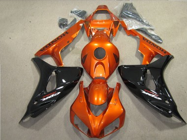 Honda CBR 1000 RR 2006-2007 Motorrad Verkleidungen - Schwarz Orange Fireblade
