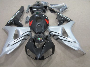 Honda CBR 1000 RR 2006-2007 Motorrad Verkleidungen - Schwarz Silber Rot Aufkleber