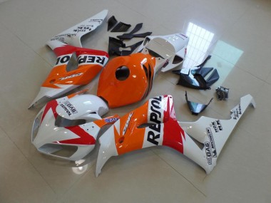 Honda CBR 1000 RR 2006-2007 Motorrad Verkleidungen - Weiß Und Orange Repsol
