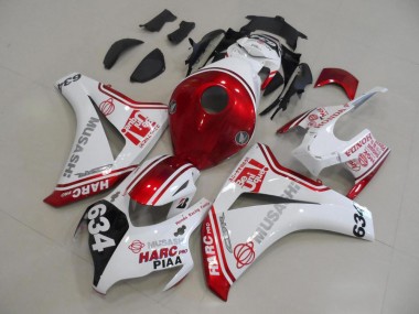 Honda CBR 1000 RR 2008-2011 Motorrad Verkleidung - Weiß Rot HARC Pro PIAA 634