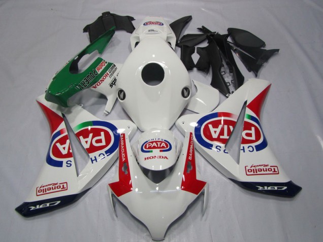 Honda CBR 1000 RR 2008-2011 Motorrad Verkleidung - Weiß Rot PATA Honda CBR 1000 RR 2008-2011 Motorrad Verkleidung - Weiß Rot PATA