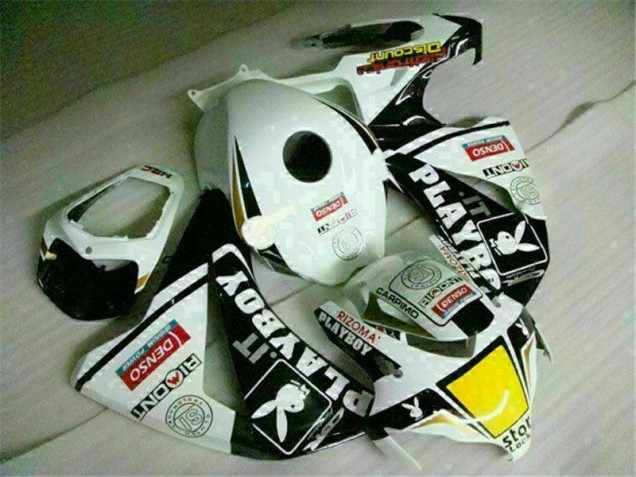 Honda CBR 1000 RR 2008-2011 Motorrad Verkleidung - Weiß Schwarz Playboy