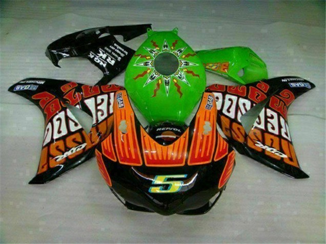 Honda CBR 1000 RR 2008-2011 Motorrad Verkleidungen - Grün Orange Honda CBR 1000 RR 2008-2011 Motorrad Verkleidungen - Grün Orange