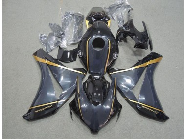 Honda CBR 1000 RR 2008-2011 Motorrad Verkleidungen - Schwarz Gold Feuerklinge