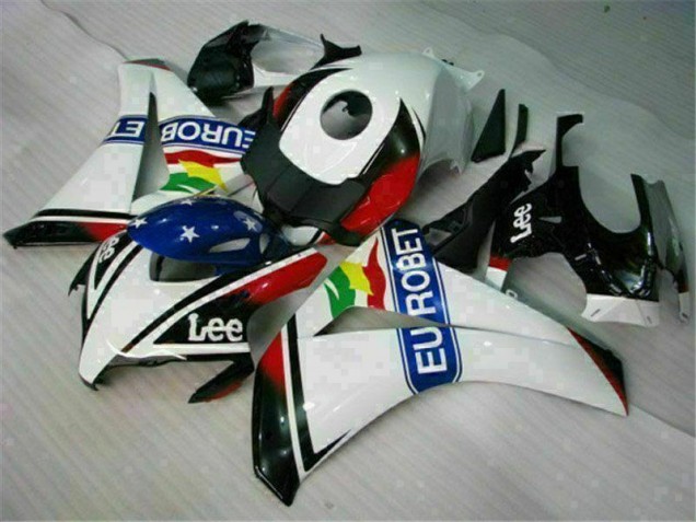 Honda CBR 1000 RR 2008-2011 Motorrad Verkleidungen - Weiß Blau Rot Eurobet Lee