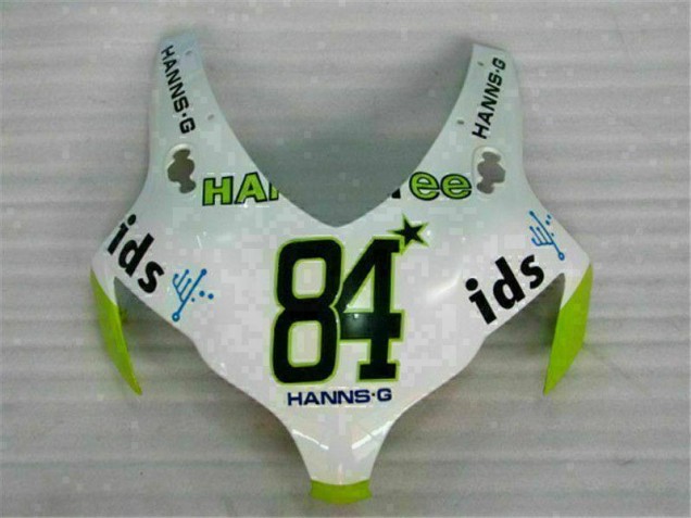 Honda CBR 1000 RR 2008-2011 Motorrad Verkleidungen - Weiß Grün Hannspree 84