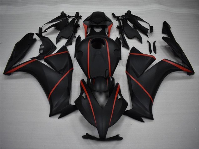Honda CBR 1000 RR 2012-2016 Motorrad Verkleidungen - Matt Schwarz Rot