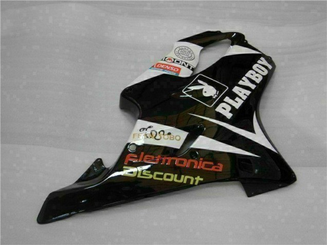 Honda CBR 600 F4i 2001-2003 Motorrad Verkleidungen - Gelb Silber Schwarz Playboy