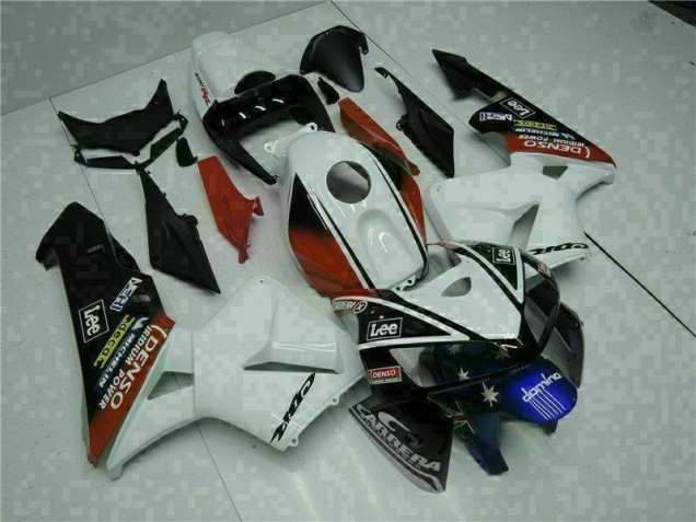 Honda CBR 600 RR 2005-2006 Motorrad Verkleidungen - Weiß Rot Schwarz Lee Honda CBR 600 RR 2005-2006 Motorrad Verkleidungen - Weiß Rot Schwarz Lee