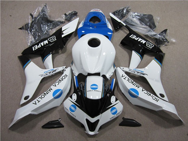 Honda CBR 600 RR 2007-2008 Motorrad Verkleidungen - Blau Weiß Schwarz Konica Minolta MAPEI