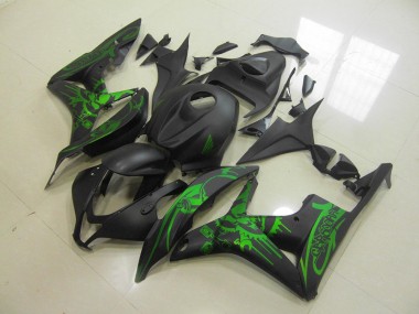 Honda CBR 600 RR 2007-2008 Motorrad Verkleidungen - Grüner Totenkopf