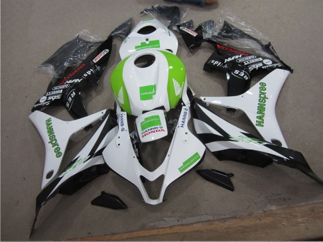 Honda CBR 600 RR 2007-2008 Motorrad Verkleidungen - Weiß Grün Hannspree Honda CBR 600 RR 2007-2008 Motorrad Verkleidungen - Weiß Grün Hannspree