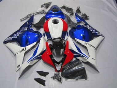 Honda CBR 600 RR 2009-2012 Motorrad Verkleidung - Weiß Blau Rot DREAM