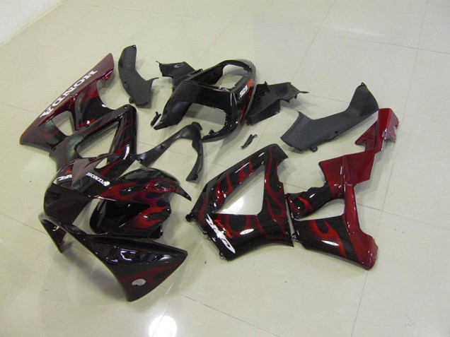 Honda CBR 900 RR 929 2000-2001 Motorrad Verkleidungen - Schwarz rote Flamme Honda CBR 900 RR 929 2000-2001 Motorrad Verkleidungen - Schwarz rote Flamme