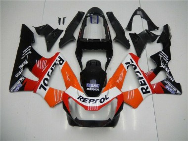 Honda CBR 900 RR 929RR 2000-2001 Motorrad Verkleidungen - Orange Rot Schwarz Repsol