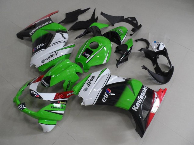 Kawasaki ZX 250R 2008-2012 Motorrad Verkleidung - Grün Weiß Schwarz Kawasaki ZX 250R 2008-2012 Motorrad Verkleidung - Grün Weiß Schwarz