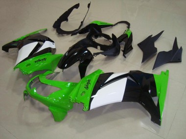 Kawasaki ZX 250R 2008-2012 Motorrad Verkleidungen - Grün Weiß Schwarz