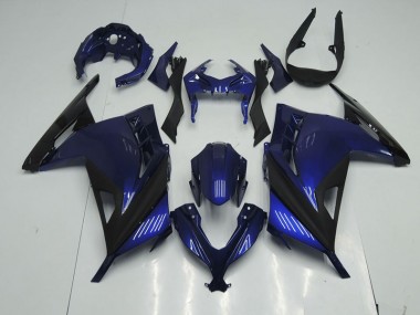Kawasaki ZX 300R 2013-2016 Motorrad Verkleidungen - Blau Schwarz