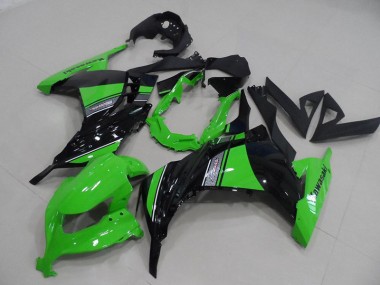 Kawasaki ZX 300R 2013-2016 Motorrad Verkleidungen - Schwarz Grün
