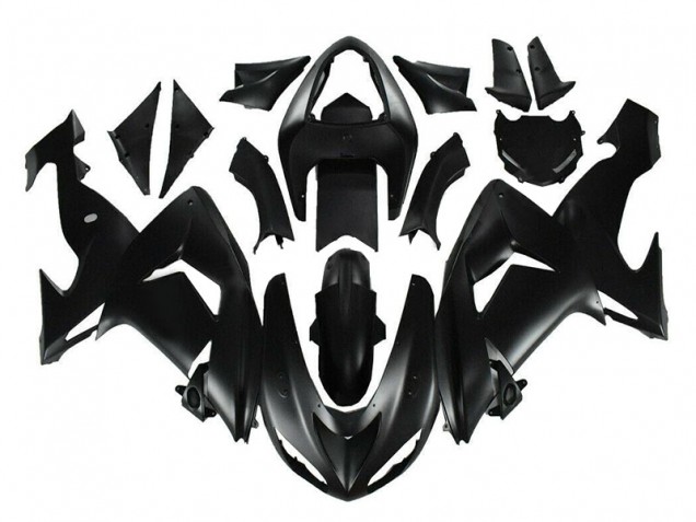 Kawasaki ZX10R 2006-2007 Motorrad Verkleidung - Matt Schwarz