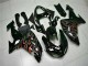 Kawasaki ZX10R 2006-2007 Motorrad Verkleidung - Schwarz rote Flamme Kawasaki ZX10R 2006-2007 Motorrad Verkleidung - Schwarz rote Flamme