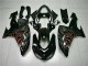 Kawasaki ZX10R 2006-2007 Motorrad Verkleidung - Schwarz rote Flamme Kawasaki ZX10R 2006-2007 Motorrad Verkleidung - Schwarz rote Flamme