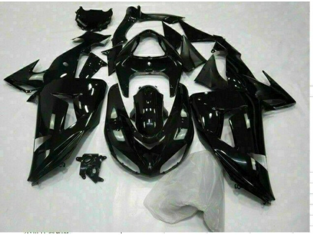 Kawasaki ZX10R 2006-2007 Motorrad Verkleidungen - Glänzend Schwarz