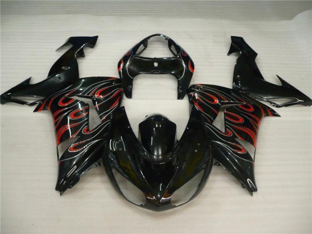 Kawasaki ZX10R 2006-2007 Motorrad Verkleidungen - Schwarz Grau Rot
