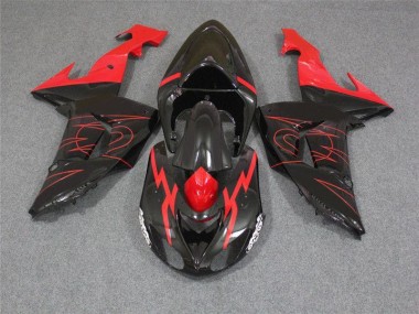 Kawasaki ZX10R 2006-2007 Motorrad Verkleidungen - Schwarz Rot