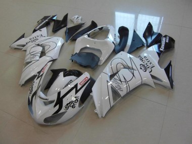 Kawasaki ZX10R 2006-2007 Motorrad Verkleidungen - Weiß Corona