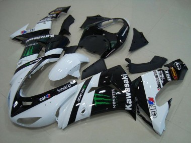 Kawasaki ZX10R 2006-2007 Motorrad Verkleidungen - Weiß Monster