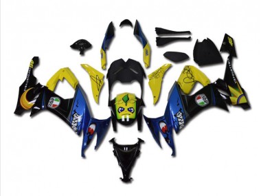 Kawasaki ZX10R 2008-2010 Motorrad Verkleidungen - Blau Hai