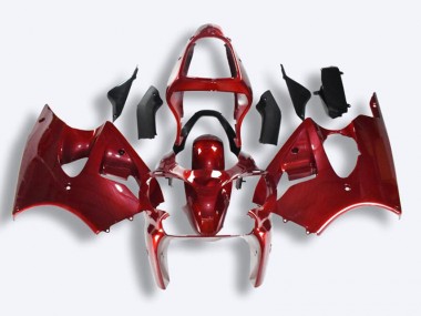 Kawasaki ZX6R 2000-2002 Motorrad Verkleidung - Rot