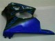 Kawasaki ZX6R 2000-2002 Motorrad Verkleidungen - Schwarz mit Blaur Flamme