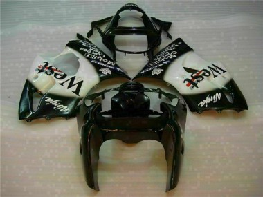 Kawasaki ZX6R 2000-2002 Motorrad Verkleidungen - Schwarzer West Ninja