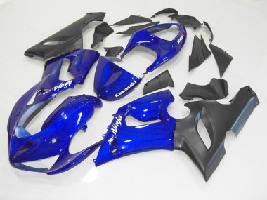 Kawasaki ZX6R 2005-2006 Motorrad Verkleidung - Blau Schwarz