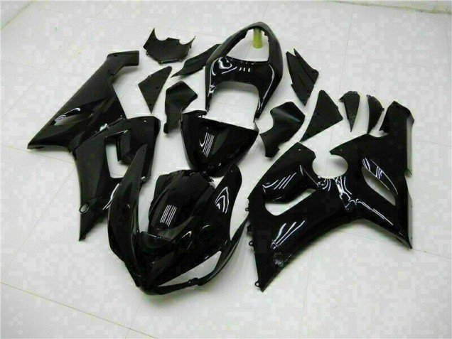 Kawasaki ZX6R 2005-2006 Motorrad Verkleidung - Glänzend Schwarz Kawasaki ZX6R 2005-2006 Motorrad Verkleidung - Glänzend Schwarz