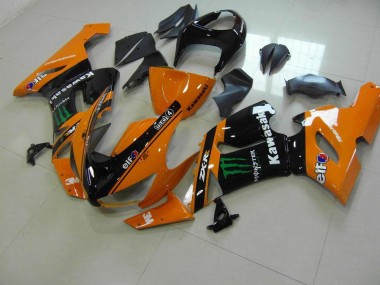 Kawasaki ZX6R 2005-2006 Motorrad Verkleidungen - Orange Monster