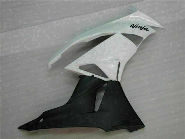 Kawasaki ZX6R 2009-2012 Motorrad Verkleidung - Weiß Schwarz